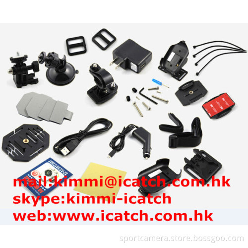 Hot selling waterproof wireless control mini action camera with Monochrome LCD Display